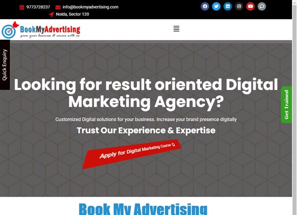 BookMyAdvertising - Digital Marketing Service & Course, Training With Internship | Google Business Listing | Lead Generation